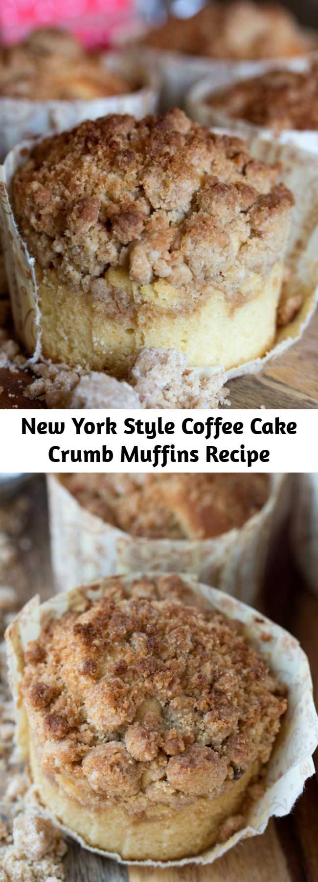 New York Style Coffee Cake Crumb Muffins Recipe - If there is crumb in the name for crumb muffins, you better believe there should be a lot of crumb on top!