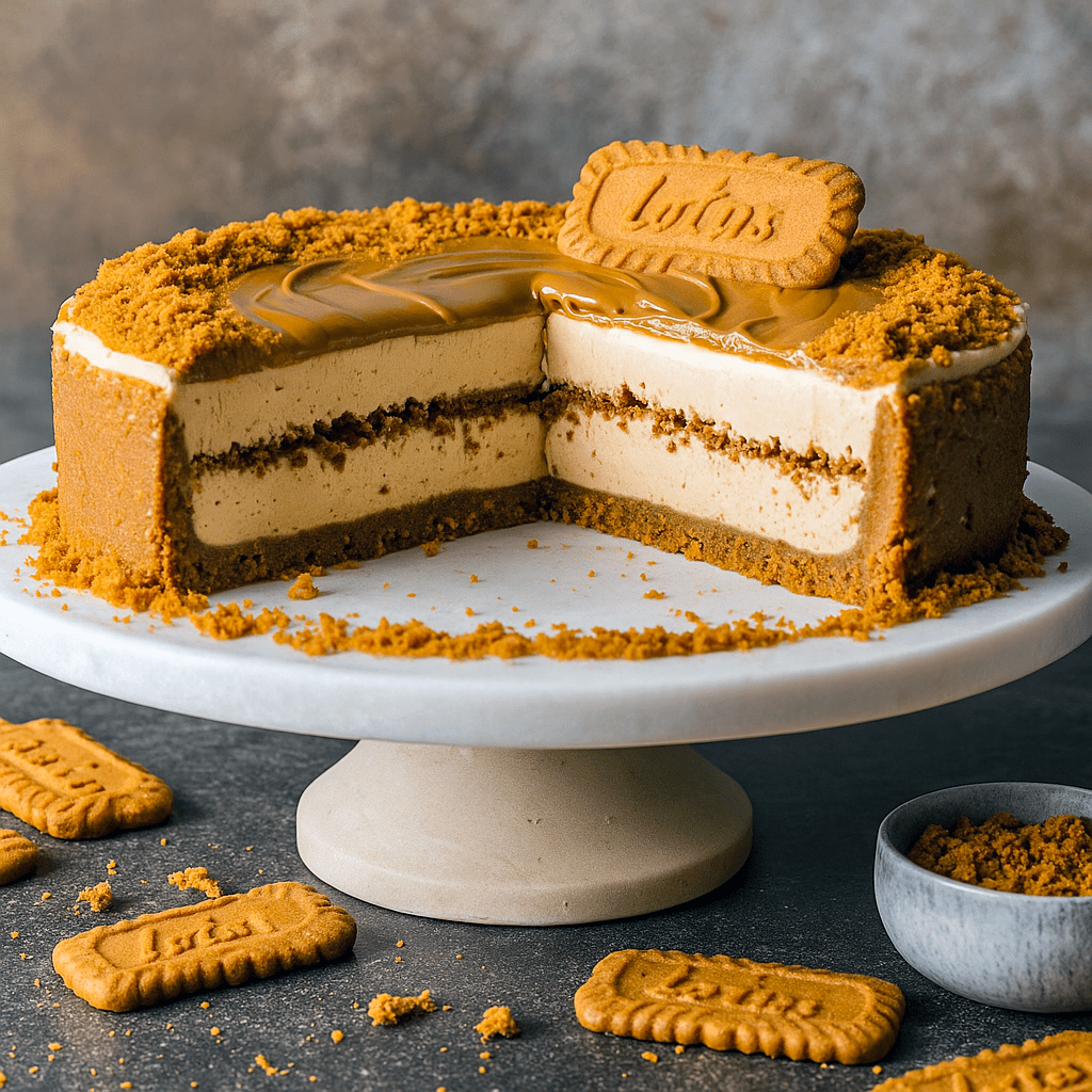 A rich and creamy No Bake Layered Cheesecake made with Biscoff cookies, silky cookie butter filling, and a crunchy crust. This Nut Free Cheesecake is a dreamy dessert, perfect for anyone hunting for Amazing Dessert Ideas, Cheesecake Flavours Ideas, or easy Non Baked Cheesecake Recipes. The best Biscotti Cheesecake Recipes meet indulgence in this Recipe Cheesecake, with layers that look like a playful Reverse Cheesecake.