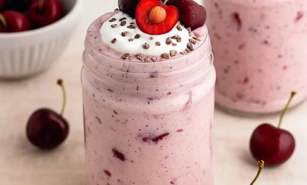 Creamy cherry overnight oats made with Frozen Cherries, almond butter, and Dairy Free Yogurt — the Best Overnight Oats Recipe for busy mornings. Perfect for fans of Strawberry Overnight Oats and other Overnight Oatmeal Recipes, this is a simple and delicious Overnight Oats Recipe Healthy for meal prep.