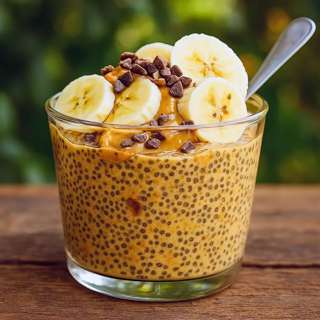 Fluffy Japanese Cotton Cheesecake Cupcakes on a plate with a fork, served alongside a jar of Banana Chia Seed Pudding, perfect for Chia Pudding Recipes Healthy, Chia Breakfast, Banana Chia Pudding, and Chia Recipe inspiration, ideal for Overnight Oats Recipe Healthy, Chia Seed Recipes, Chia Pudding Recipes, and other wholesome Oats Recipes.