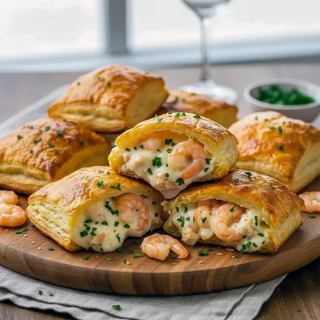 Golden, flaky biscuits stuffed with gooey cheese, tender shrimp, and sweet crab, brushed with butter and baked to perfection – the ultimate Shrimp Crab Biscuit Melts and easy Seafood Recipe for seafood lovers.