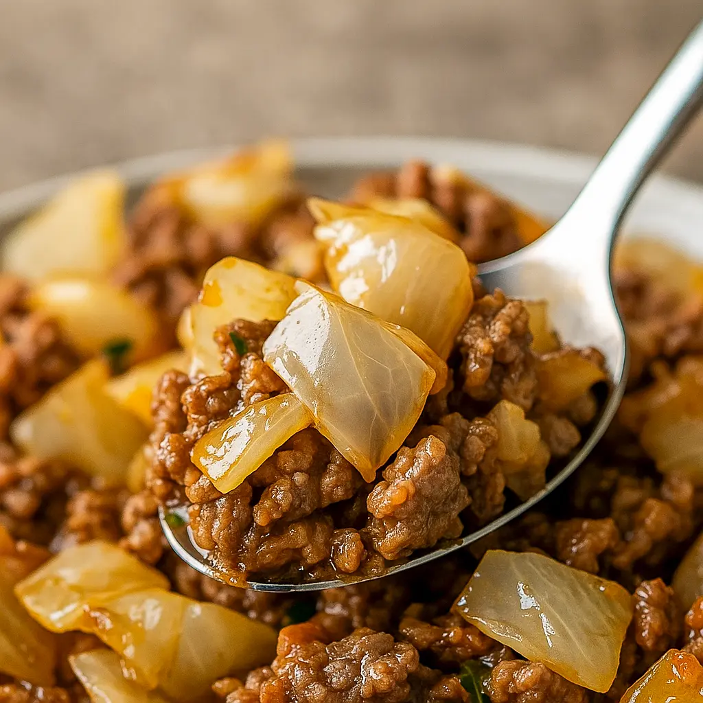 One-pan skillet with browned Minced Meat, tender cabbage, onions, and spices for a flavorful Beef Dinner. A hearty dish that fits both Cabbage Recipes Healthy and classic Ground Meat Recipes, perfect for quick weeknight meals or wholesome Beef Recipes For Dinner.
