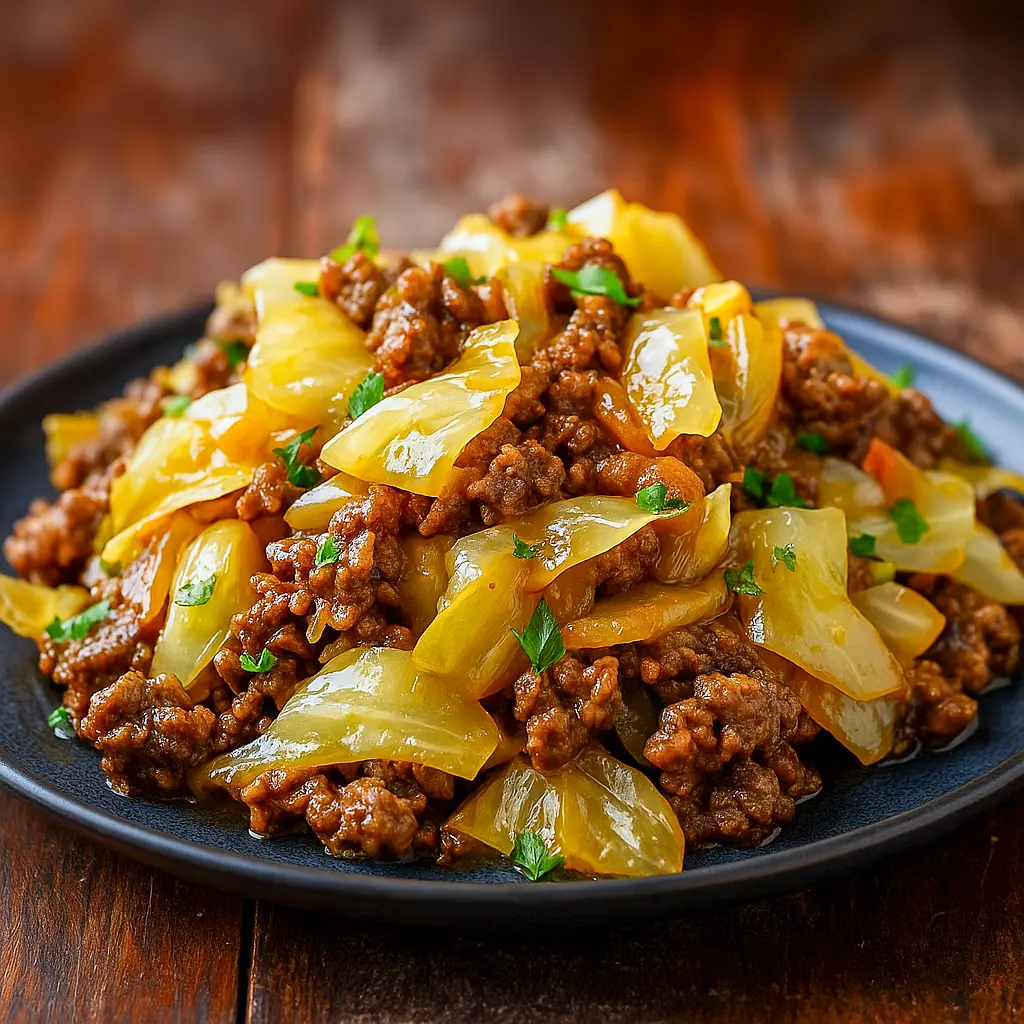 One-pan skillet with browned Minced Meat, tender cabbage, onions, and spices for a flavorful Beef Dinner. A hearty dish that fits both Cabbage Recipes Healthy and classic Ground Meat Recipes, perfect for quick weeknight meals or wholesome Beef Recipes For Dinner.