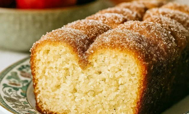Soft Cinnamon Sugar Loaf with a crunchy Spiced Apple Cider Donut Loaf With Cinnamon Sugar Crust, perfect as a Cinnamon Sugar Pull Apart Loaf or Apple Cider Donut Loaf Cake Bon Appetit, a Cinnamon Pull-apart Bread In Loaf Pan for Quick Fall Desserts, alongside Pumpkin Spice Muffins, Spiced Apple Cider, and Apple Cider Donuts.