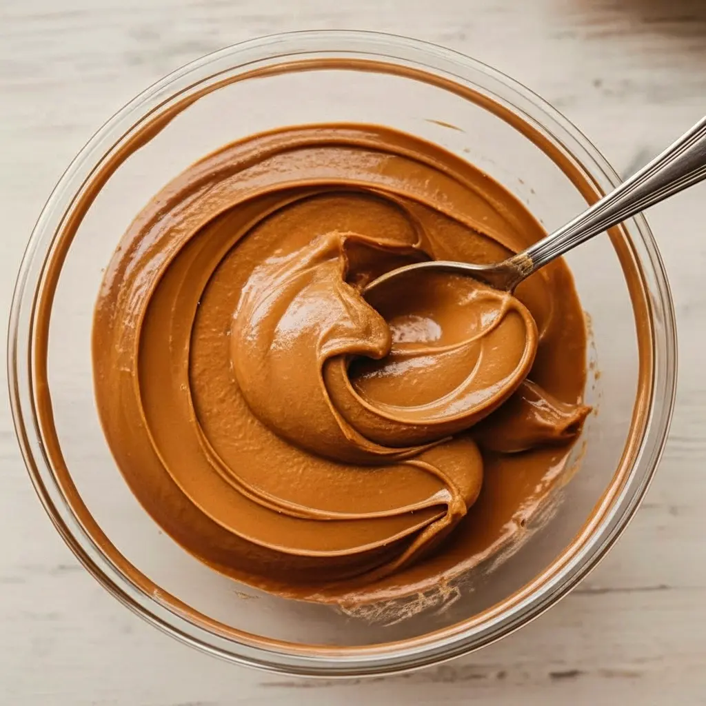 Chocolate-drizzled peanut butter protein bars cut into neat rectangles on parchment, with a spoonful of peanut butter and a scattering of oats nearby.