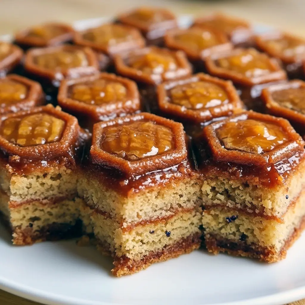 A golden Greek Honey Cake soaked in syrup, topped with crushed nuts — the ultimate Easy Honey Dessert with warm Unique Dessert Flavors that rivals Restaurant Dessert Recipes.