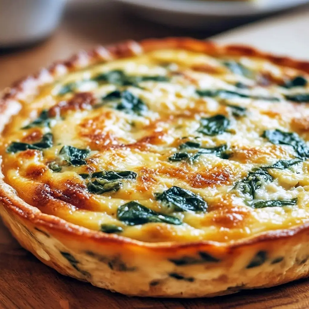 Slice of golden Crustless Quiche made with cottage cheese and spinach on a white plate, styled for a Gourmet Breakfast spread; perfect example of Quiche Recipes Easy, Quiche Recipes Crustless, and other Quiche Recipes or Breakfast Brunch Recipes and a tasty entry in Cottage Cheese Recipes and Breakfast Recipes Casserole, great for Health Dinner Recipes.