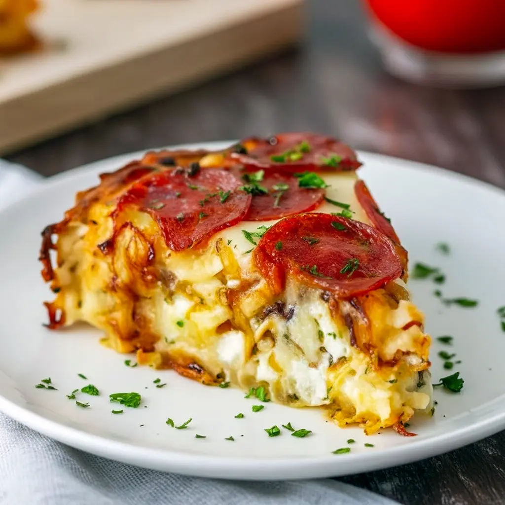 Golden, cheesy pizza-style cottage cheese bake topped with melted mozzarella and pepperoni, Dinner Ideas With Cottage Cheese.