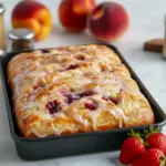 Warm, golden jam-filled focaccia squares with a shiny sugar glaze, styled on a board — a photo of a Jam Donut Focaccia that fits right into Brunch Bread Ideas, Sweet Focaccia Bread Recipes, and the Apple Fritter Focaccia Recipe family; a fruity Fruit Focaccia Bread perfect for Focaccia Bread Breakfast, listed among Sweet Foccacia Recipes as ideal Breakfast Focaccia Bread and a must-try Focaccia Jam Donut.