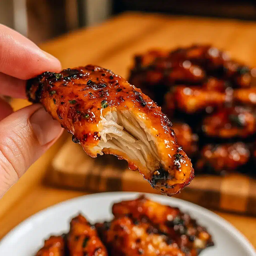 Sweet and sticky Pineapple Wings glazed in teriyaki-pineapple sauce, served on a platter as part of delicious Party Wing Recipes, ideal for Cook Together Recipes, Chicken Wing Bar Ideas, or casual Grill Foods Ideas Summer Dinners, making them perfect Chicken Wings Appetizers or Catering Meals.