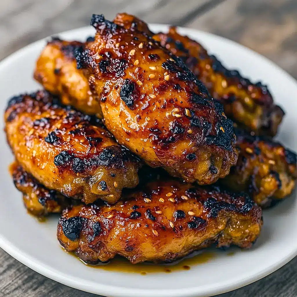 Sweet and sticky Pineapple Wings glazed in teriyaki-pineapple sauce, served on a platter as part of delicious Party Wing Recipes, ideal for Cook Together Recipes, Chicken Wing Bar Ideas, or casual Grill Foods Ideas Summer Dinners, making them perfect Chicken Wings Appetizers or Catering Meals.