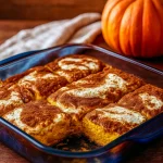 A warm, golden Cottage Cheese Pumpkin Dessert fresh from the oven, perfect for Fall High Protein Breakfast or a healthy Pumpkin And Cottage Cheese Dessert, featured in Low Carb Pumpkin Puree Recipes and High Protein Low Carb Recipes Using Cottage Cheese.