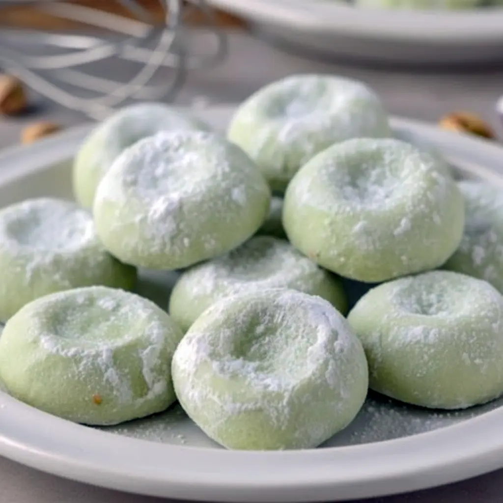 Golden Homemade Lemon Pistachio Cookies paired with crisp Petit Beurre biscuits on a linen-lined tray.