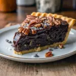 A rich, glossy Pecan Pie Recipe Chocolate baked to perfection, filled with gooey chocolate, crunchy pecans, and golden crust, making it one of the best Easy Wow Desserts for fall.