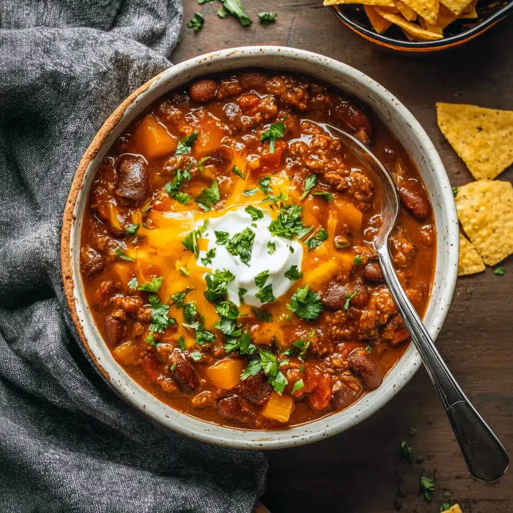 Bowl of pumpkin sausage chili topped with cheddar, sour cream, avocado and pepitas — perfect for fall. Halloween Dinner Ideas Healthy Alternative Chili Recipes Pumpkin Fresh Recipes Pumpkin Thanksgiving Recipes Chili Toppings Ideas Halloween Recipes Vegetarian Festive Fall Food Chilly Night Dinner Ideas Foods That Go With Chili