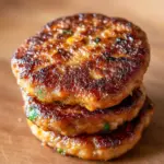 Close-up shot of crispy, golden Sausage Hashbrown Patties stacked on a plate, showing their crunchy edges and savory texture—perfect Easy Breakfast Bites for mornings, quick Busy Breakfast Ideas, or classic Hash Browns And Sausage lovers. Great as a simple Brunch Meat, easy Brunch Main Dish Ideas, hearty Brunch Meat Dishes, or grab-and-go Meat Breakfast. Ideal for tailgates and fun Football Breakfast Ideas.