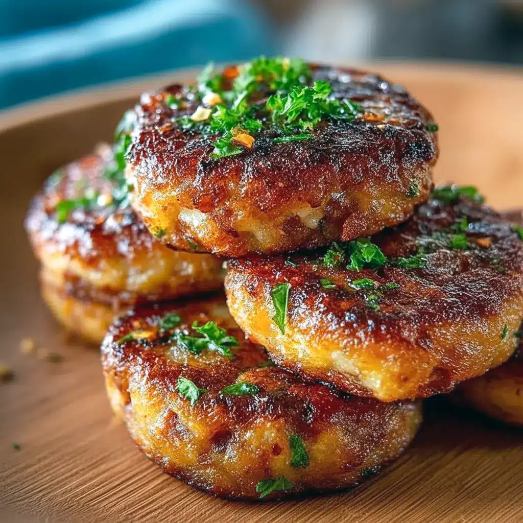 Close-up shot of crispy, golden Sausage Hashbrown Patties stacked on a plate, showing their crunchy edges and savory texture—perfect Easy Breakfast Bites for mornings, quick Busy Breakfast Ideas, or classic Hash Browns And Sausage lovers. Great as a simple Brunch Meat, easy Brunch Main Dish Ideas, hearty Brunch Meat Dishes, or grab-and-go Meat Breakfast. Ideal for tailgates and fun Football Breakfast Ideas.