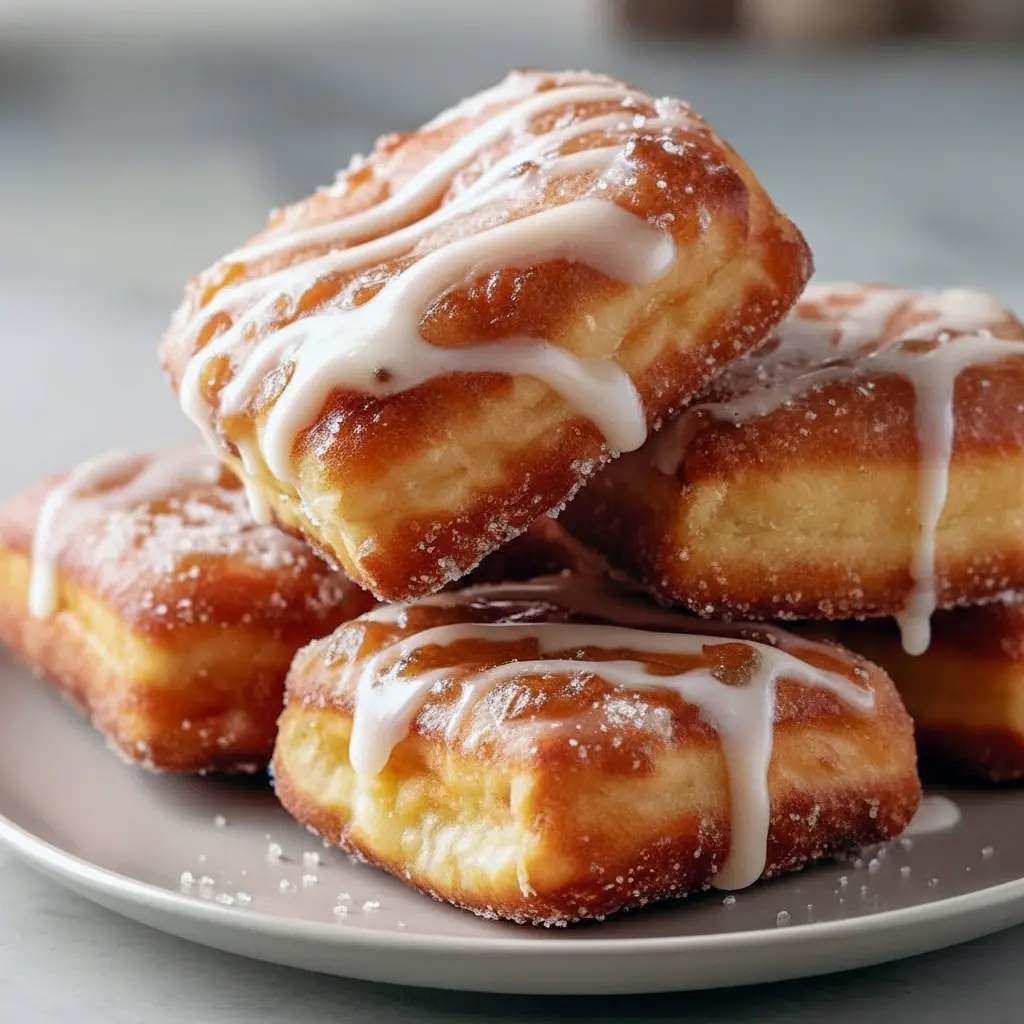 Close-up of glossy maple-glazed Donut Bar squares on a wooden Serving Platters board, sprinkled with powdered sugar — ideal Dessert Squares for breakfast or brunch.