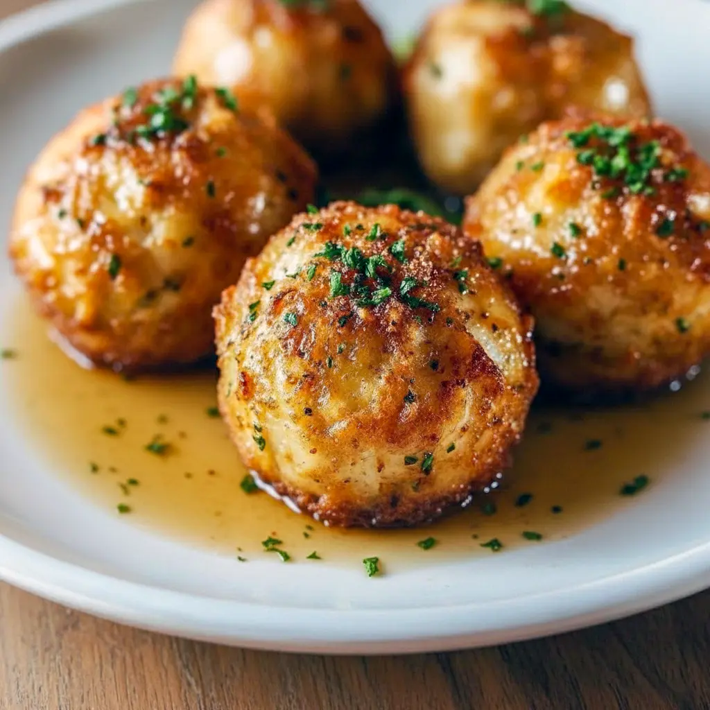 Crab Recipes close-up: golden-brown crab bombs on a platter with lemon wedges and parsley — ideal Seafood Appetizers or a tasty Seafood Dinner option.