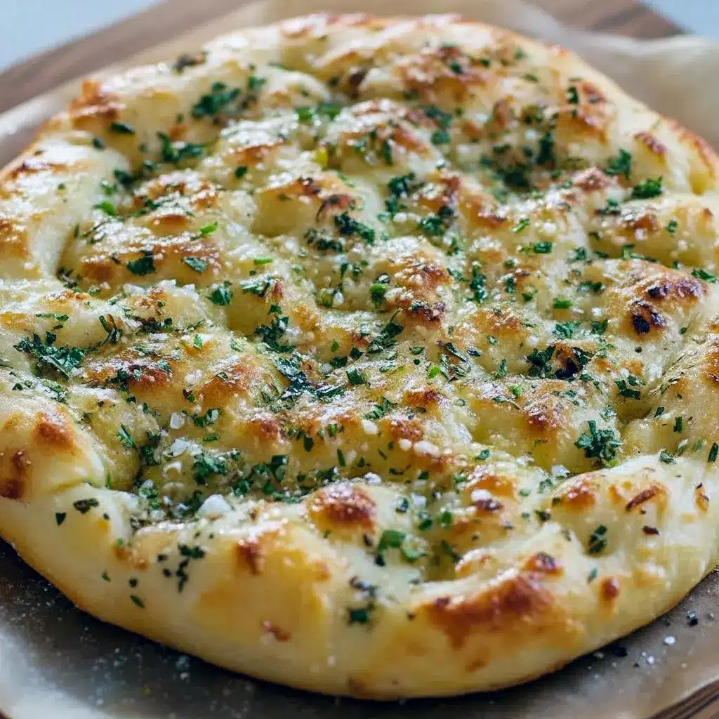 Close-up of golden garlic-Parmesan focaccia dotted with rosemary and flaky salt — showcases Foccacia Bread Flavors, quick Recipes With Foccacia Bread, and ideas for Different Types Of Foccacia Bread, Focaccia Bread Flavors.