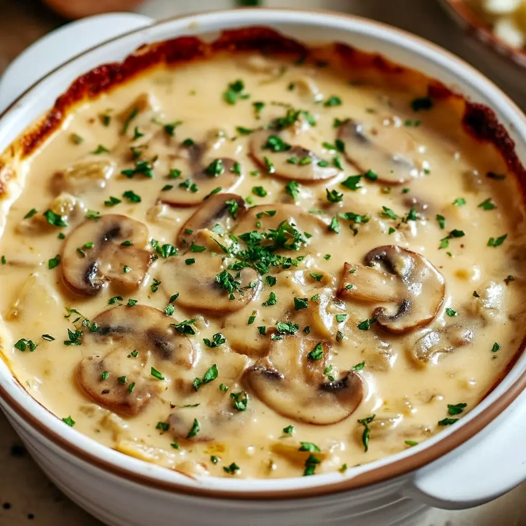 Bowl of steaming Cottage Cheese Mushroom Soup garnished with parsley and cracked pepper — a wholesome Healthy Mushroom Soup perfect for cozy meals.