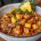 Pineapple Chicken and Rice served in a cozy bowl with Dinner With Pineapple flavors, golden chicken, and glossy sauce over fluffy rice.