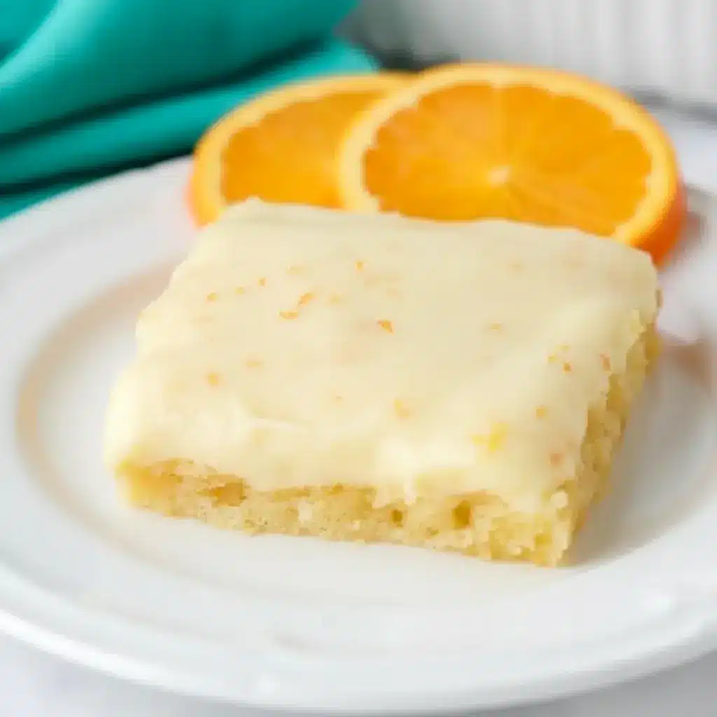 Sliced Orange Brownies with rich cream cheese frosting, a pretty take on Easy Dessert To Share and classic Easy Desserts With Oranges.