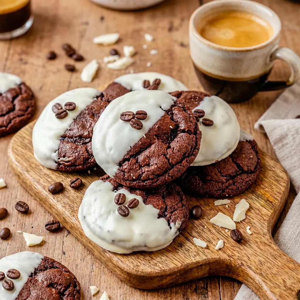 Espresso Martini Cookies served as a chic dessert gift idea for sweet Baked Goods For Gifts.