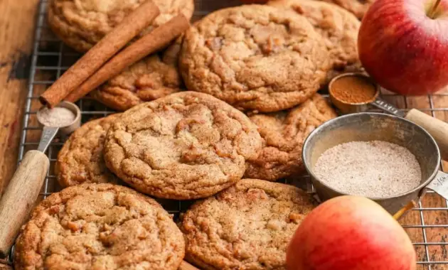 Fresh Apple Snickerdoodles stacked on a plate, cozy Fall Baking inspiration for autumn dessert lovers.