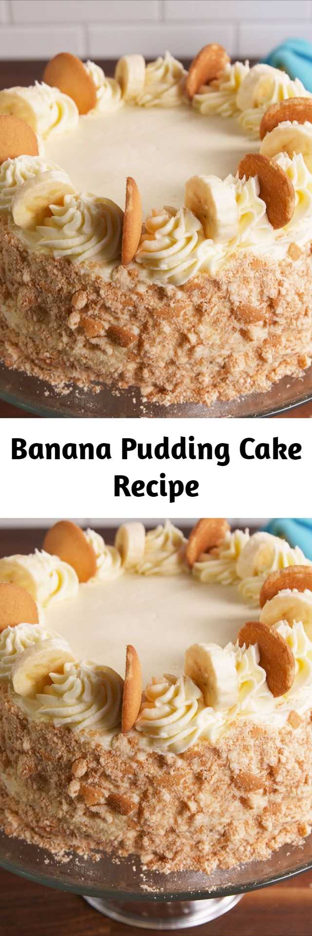 Banana Pudding Cake Recipe - Though it will be hard, try to resist adding a ton of pudding in between the layers. Otherwise, things will get pretty messy. If that means there's extra pudding left over, so be it. We know you'll find some use for it.