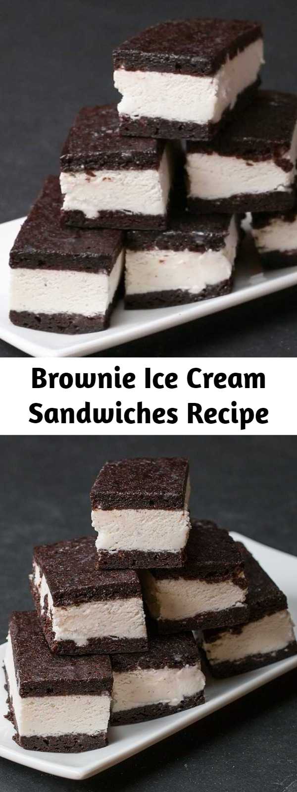 Brownie Ice Cream Sandwiches Recipe - Delicious brownie ice cream sandwiches that can be ready and waiting in the freezer.