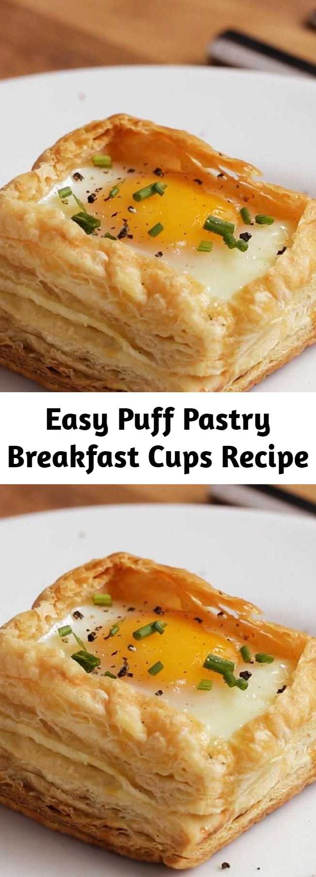 Puff Pastry Breakfast Cups Recipe.