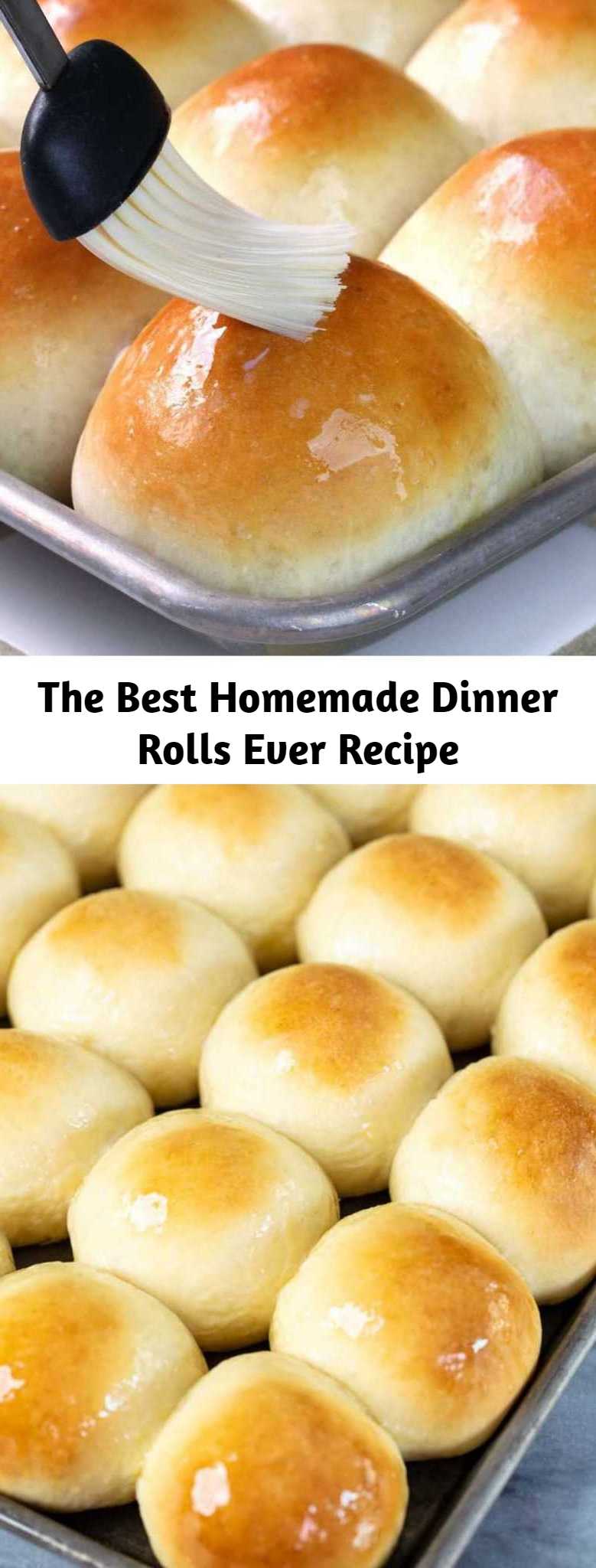 The Best Homemade Dinner Rolls Ever Recipe - Perfectly soft dinner rolls that melt in your mouth! These are truly the most amazing dinner rolls ever.
