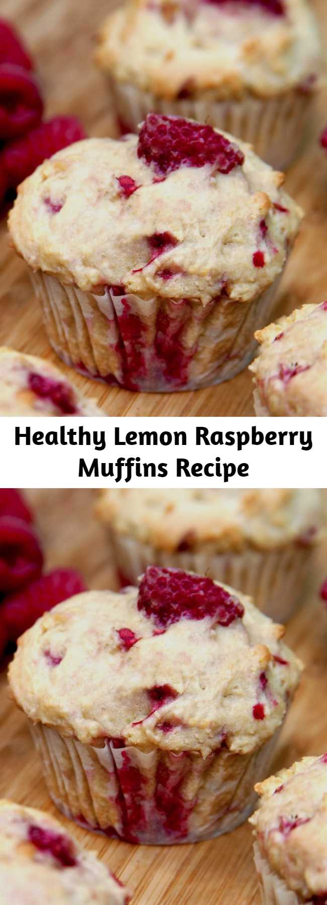 Healthy Lemon Raspberry Muffins Recipe - Berries are finally in season! Pick up a pint, and make these moist and naturally sweet muffins. Made with Greek yogurt instead of buttermilk, they're a tasty way to get some protein without all the fat. These are so light and summery, with bursts of juicy raspberries — perfect to grab with your morning smoothie or to bake up for a weekend brunch.