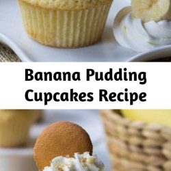 Banana Pudding Cupcakes Recipe The cupcake version of banana pudding with a creamy pudding center, whipped topping and crushed vanilla wafers.