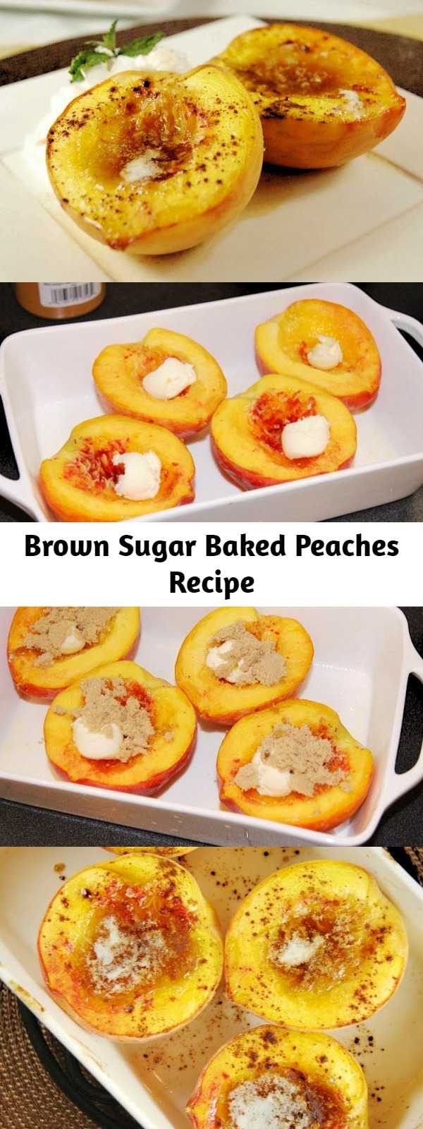 Brown sugar-baked peaches make for a scrumptious ... and low-calorie ... dessert. So good, you certainly won't miss the calories!