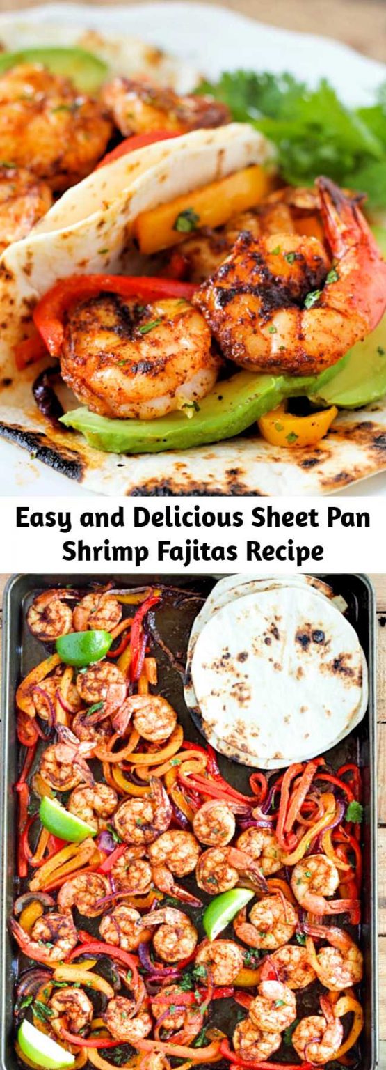 Easy Sheet Pan Shrimp Fajitas Recipe - Mom Secret Ingrediets
