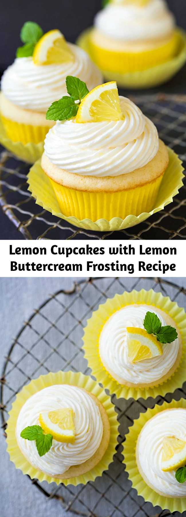 These lemon cupcakes are heavenly packed with fresh lemon flavor! They’re the perfect warm weather dessert and are a total crowd pleaser. Garnish with lemon slices for a simple, yet elegant dessert. These cupcakes are melt-in-your-mouth DELICIOUS!!