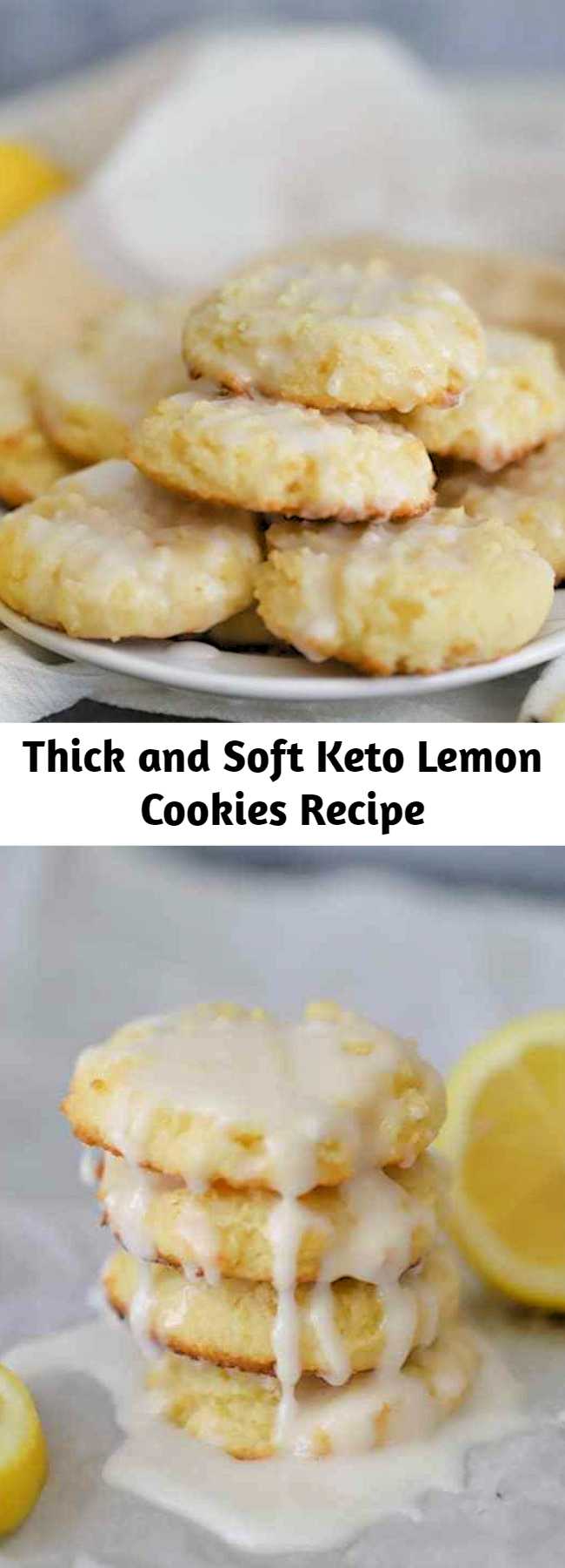 Thick and Soft Keto Lemon Cookies are exactly what you need if you're looking for a delicious cookie that is bursting with lemon flavor! #ketolemoncookies #lemoncookies #ketocookies