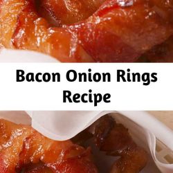 Bacon Onion Rings Recipe These ain't your grandma's onion rings. #food #easyrecipe #bacon #sides #sidedishes