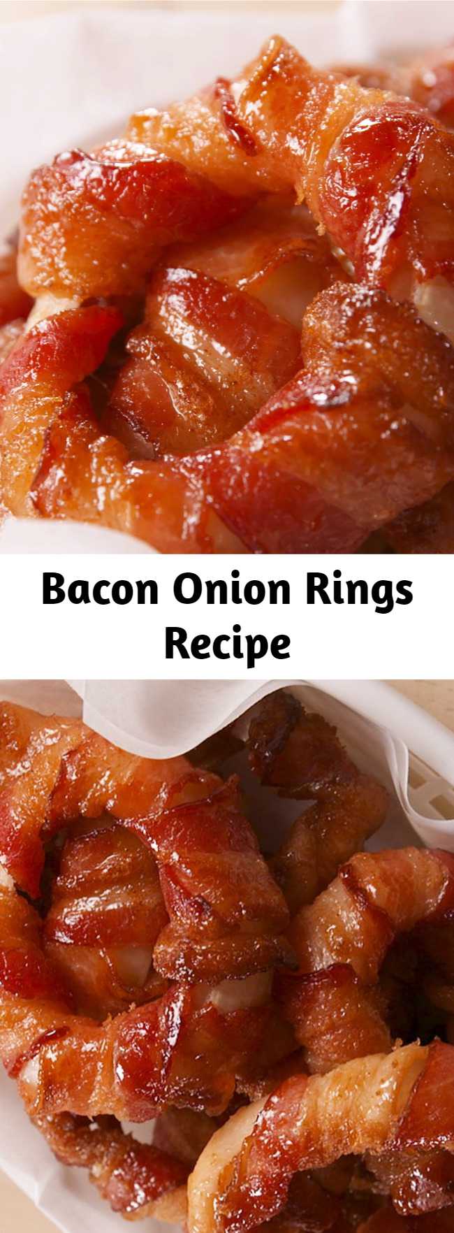 These ain't your grandma's onion rings. #food #easyrecipe #bacon #sides #sidedishes