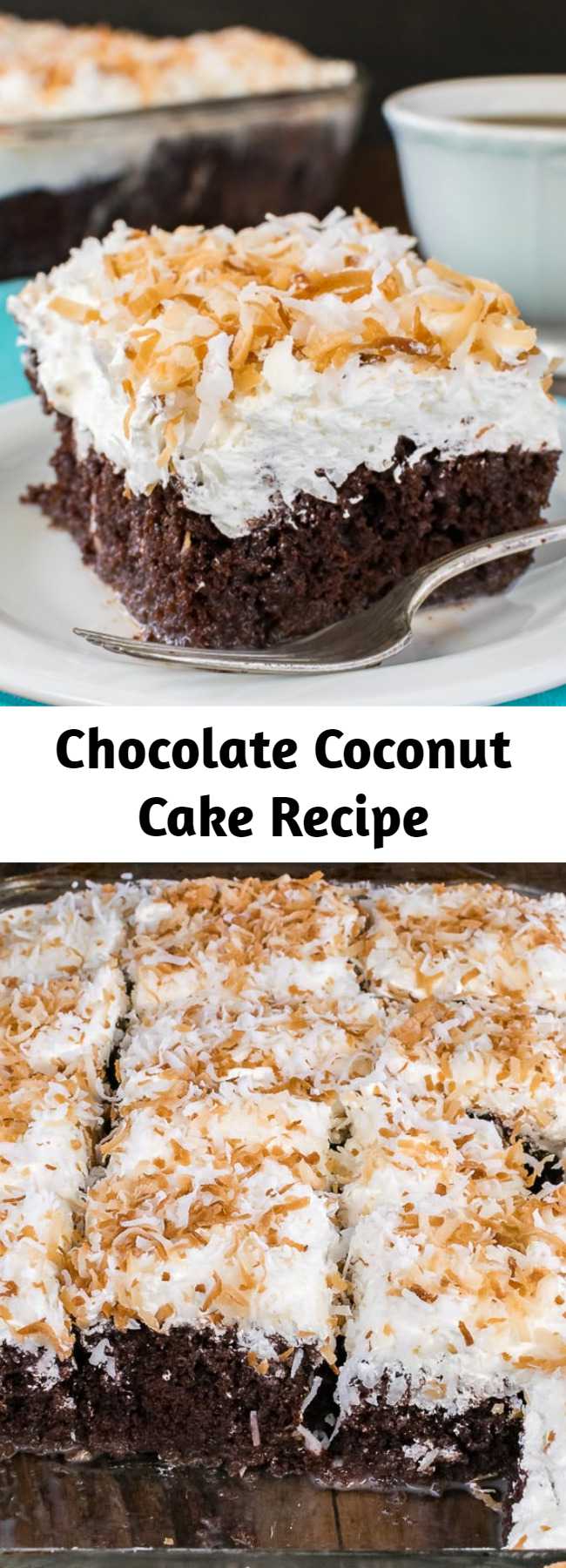 This creamy Chocolate Coconut Cake will get rave reviews from the coconut lovers in your life. Make a pan and watch it disappear!