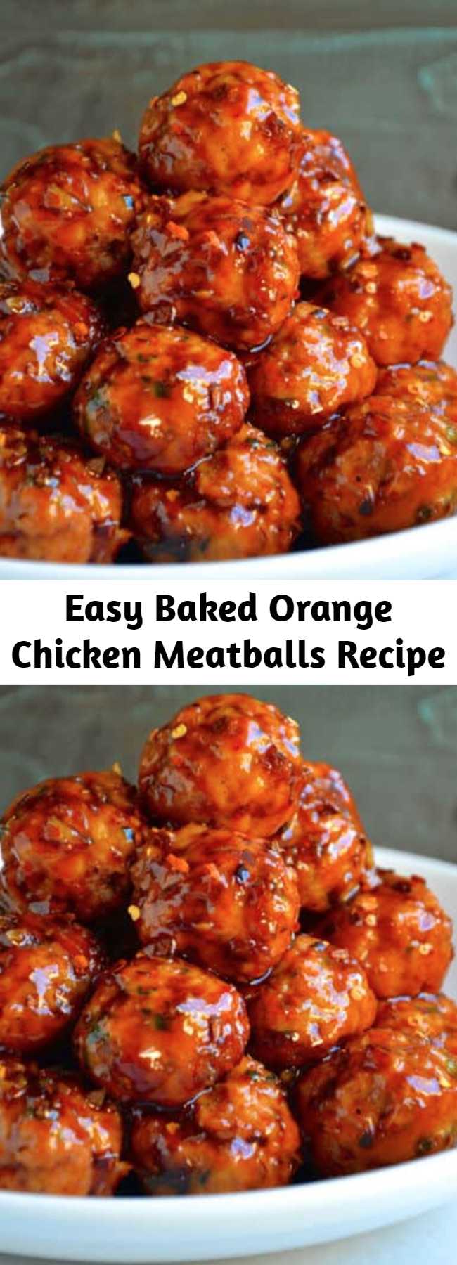 Easy Baked Orange Chicken Meatballs Recipe - Best of all, these meatballs will be on your table in 30 minutes or less. They’re the perfect make-ahead weeknight meal, a school lunch standout, and the ultimate entrée to pair with homemade fried rice and chocolate-dipped fortune cookies. A fake-out for takeout has never been easier!