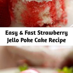 Strawberry Jello Poke Cake Recipe - This recipe is easy, fast, beautiful and SO yummy!