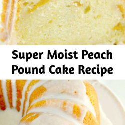 The BEST Peach Pound Cake ~ A Buttery, Tender, Super Moist, Sour Cream Pound Cake Loaded With Fresh, Juicy Peaches!