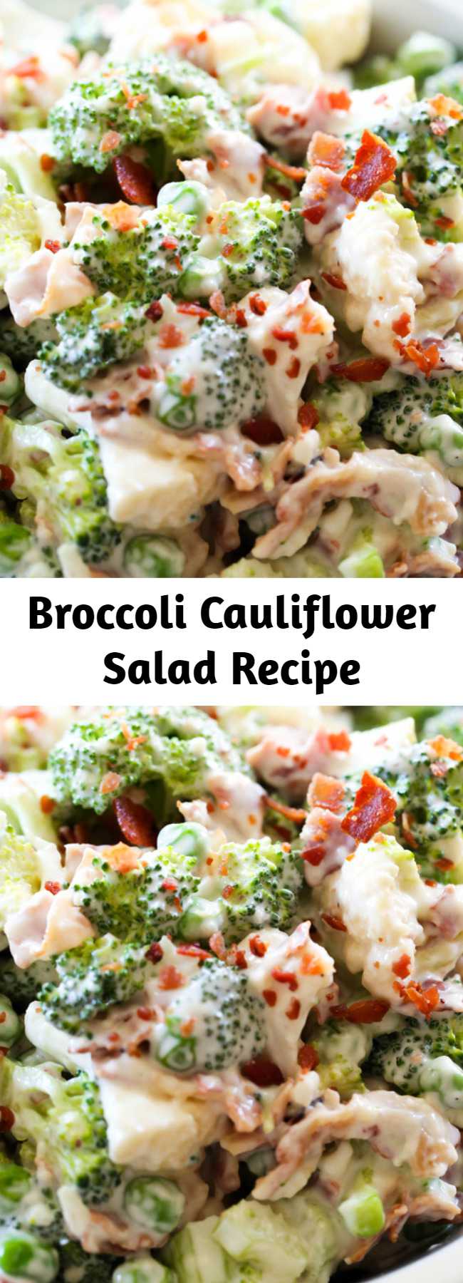 Broccoli Cauliflower Salad Recipe - This salad is AMAZING! The creamy dressing is beyond delicious and go perfectly with the crisp broccoli and cauliflower! This is one recipe you are going to want to try out!