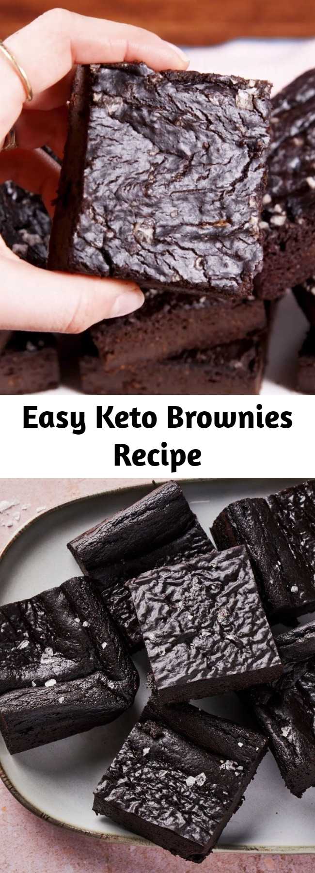 Easy Keto Brownies Recipe - Who says you can't eat brownies when you're on the keto diet?! These keto brownies are the best. When the chocolate craving is strong. #food #easyrecipe #desserts #keto #healthyeating