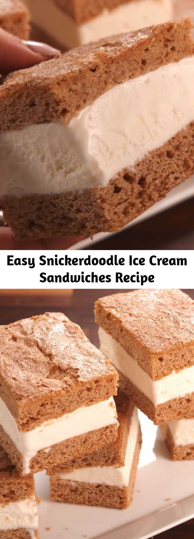Easy Snickerdoodle Ice Cream Sandwiches Recipe - Who needs a chocolate ice cream sandwich when you can have these snickerdoodle. Why have we not done this before?
