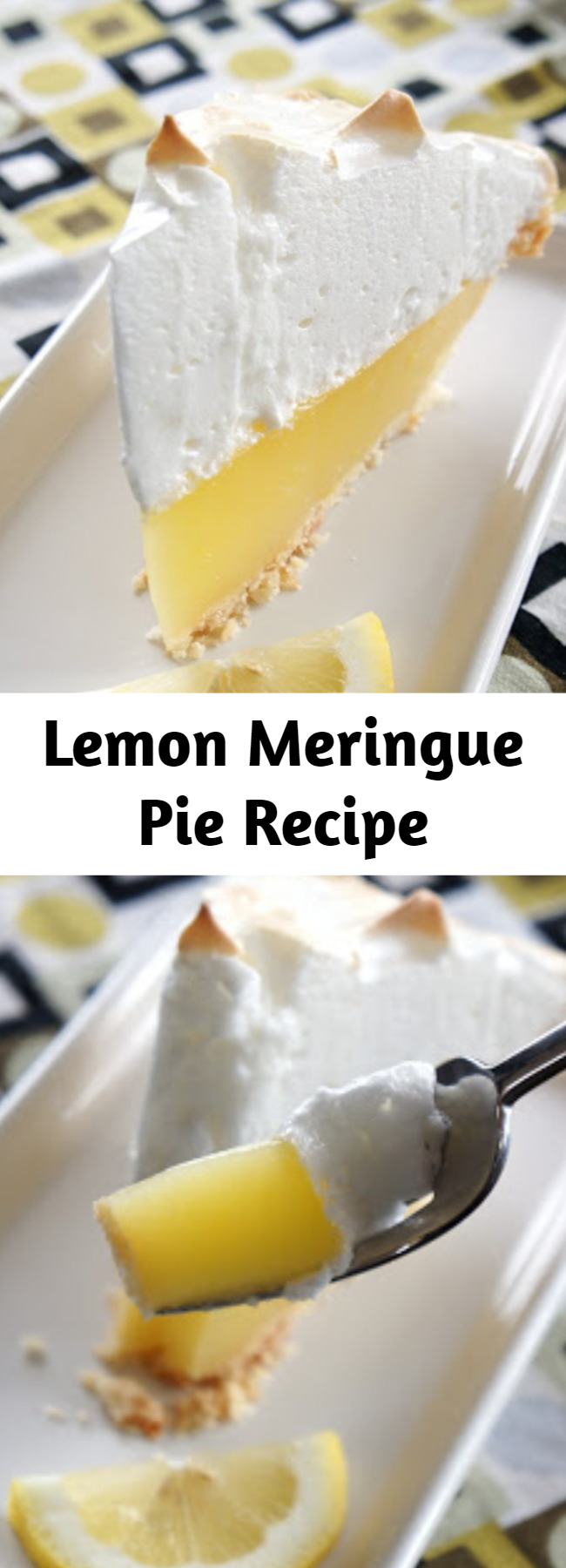 Lemon Meringue Pie Recipe - The best, no fail, lemon meringue pie. The meringue stays fluffy and does not pull away from the crust. The filling does not get runny, it stays perfectly together when you slice the pie.