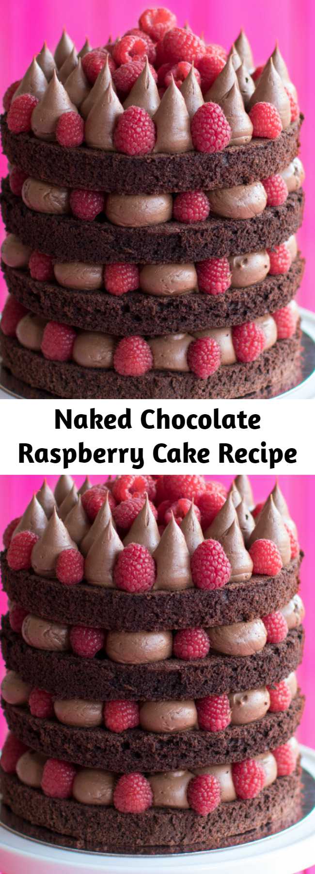 Naked Chocolate Raspberry Cake Recipe - Did somebody say chocolate & raspberries? * removes clothes *